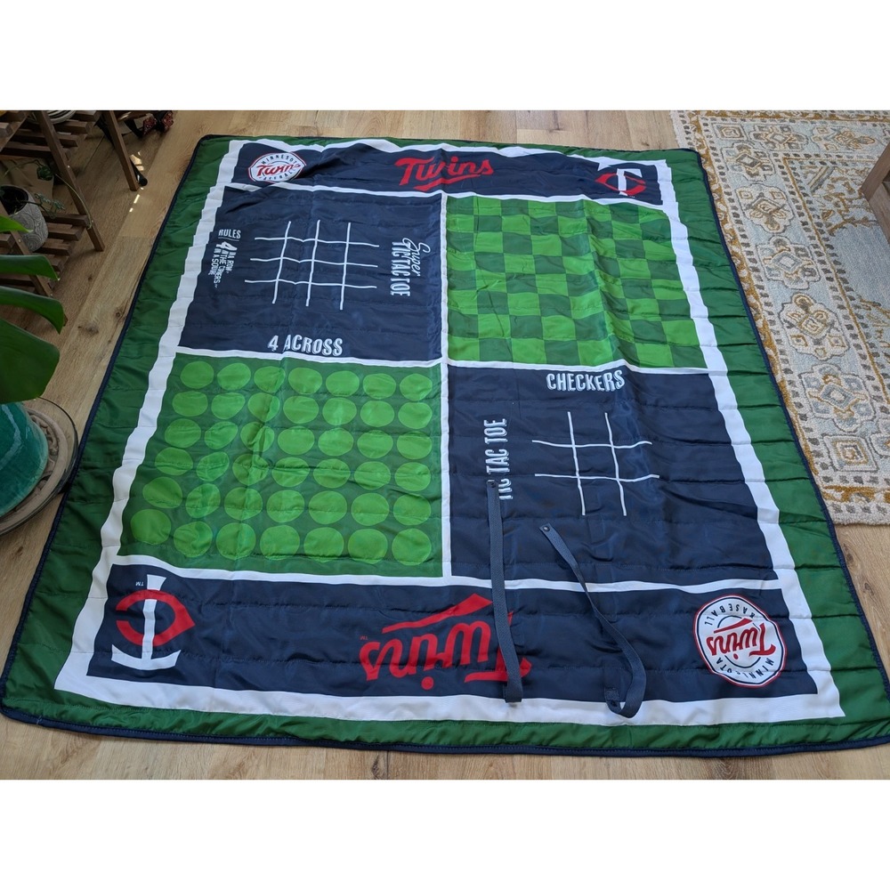 Officially Licensed Minnesota‎ Twins blanket 66in x 60in MLB, Easy Carry Straps
